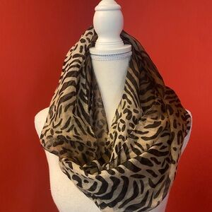 Leopard print xfinity scarf